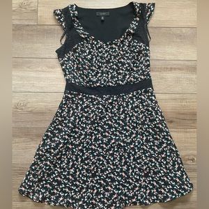 Jessica Simpson Floral A-line Dress, with Lace Detail